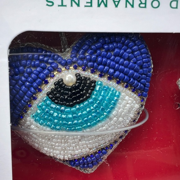 Evil Eye Hamsa Beaded Ornaments 2pcs - Picture 2 of 3